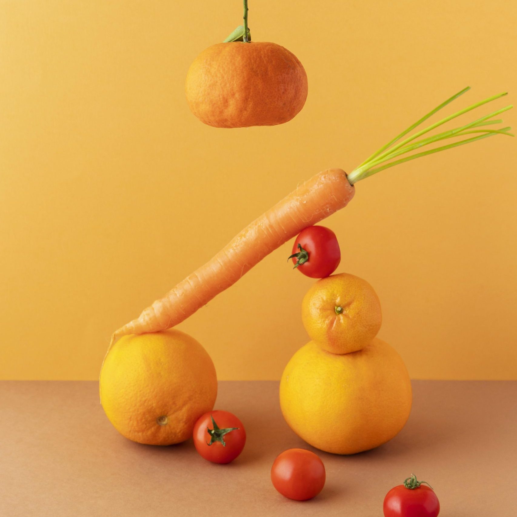 orange, assortment healthy vegetarian food scaled