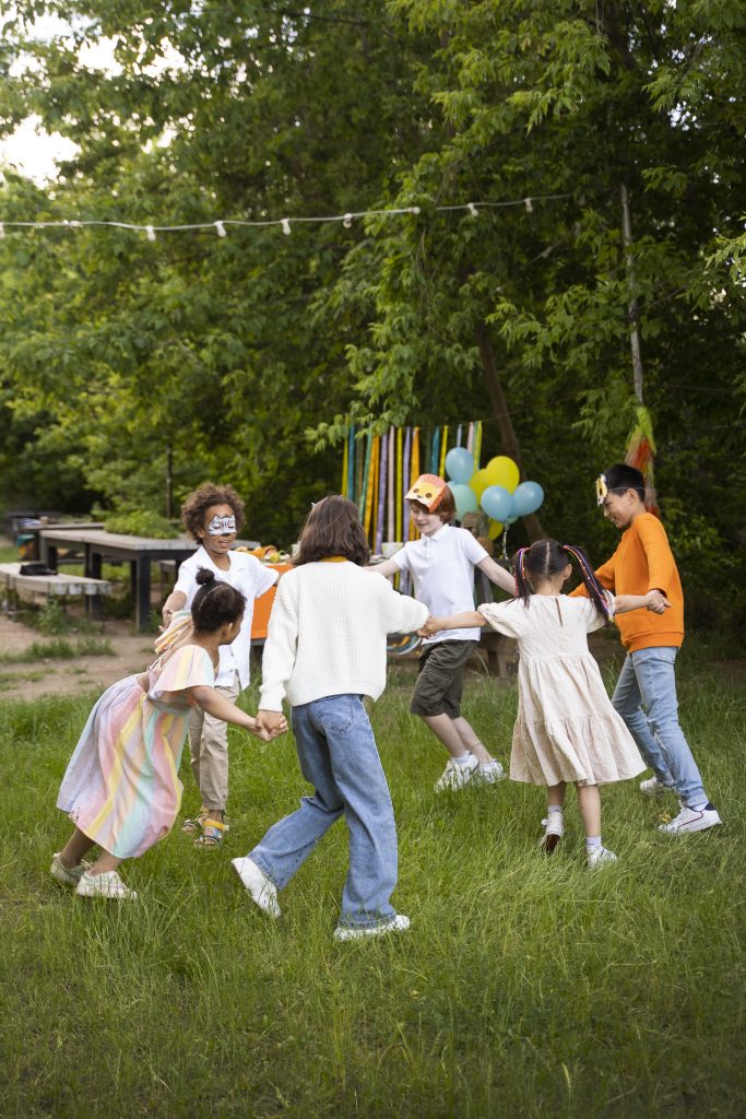 types of exercises that we need:, kids having fun jungle party